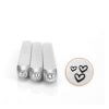 Design stempel "hart"3 stuks, 1.5, 2.0, 3.0 mm, impressart