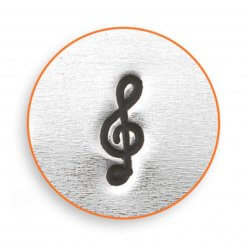 Design stempel "muzieknoot" 6.0 mm, impressart Close up