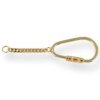 Sleutelring met ketting, messing