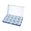 Vakdoos met 15 ronde doosjes 36 mm, aluminium