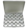 Vakdoos met 20 ronde doosjes 33 mm, aluminium