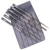 Vijlen set (naaldvijlen) 6 stuks , 140 x 3 mm met gegoten heft