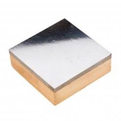 Vlaktas met houten basis 100 x 100 x 30 mm