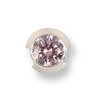 Zilveren pre setting met roze zirconia, 1.5 mm