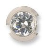 Zilveren pre setting met witte zirconia, 2 mm