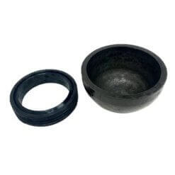 Ciseleerkom met rubberen onderring, 120 mm
