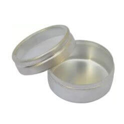 Aluminium vakkendoos met 12 ronde doosjes 33 mm