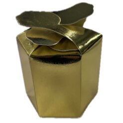 Kartonnen cadeaudoosje, 7.5 x 7.5 cm - goudkleurig