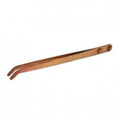 Koperpincet, zuurbestendig 210 mm - gebogen
