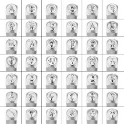 Sierletters en -cijfers stempel set - 3 mm