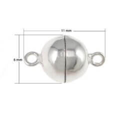 925 Maagneetsluiting bal, 6 mm