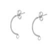 925 Oorsteker gebogen met oog -16.0 x 1.5 mm, 1 paar