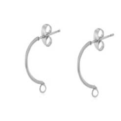 925 Oorsteker gebogen met oog -16.0 x 1.5 mm, 1 paar