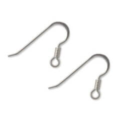 925 Oorhaken met oog en spiraal, 1 paar