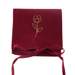 Sieradenzakje van rood fluweel - 8.0 x 8.0 cm (kopie)