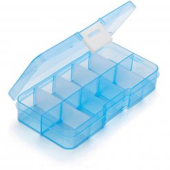Vakkendoosje 13 x 7 cm met verstelbare schotjes, Blauw