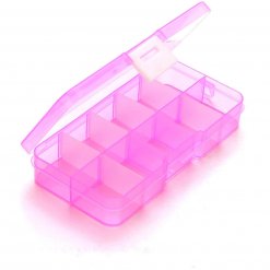 Vakkendoosje 13 x 7 cm met verstelbare schotjes, Roze