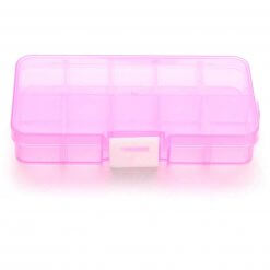 Vakkendoosje 13 x 7 cm met verstelbare schotjes, Roze