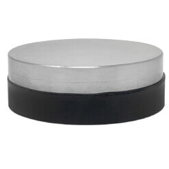Vlaktas 75 mm, Rond met rubberen basis.